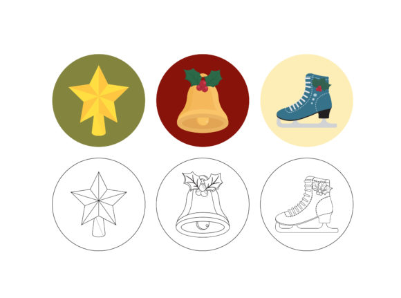 Christmas Bell Fill Outline Bundle: A Seasonal Design Asset