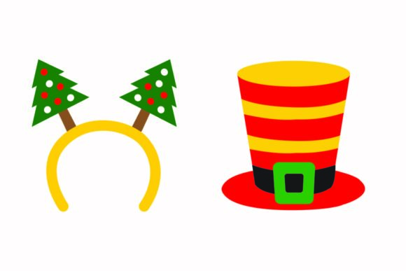 Christmas Hat Headband Illustration