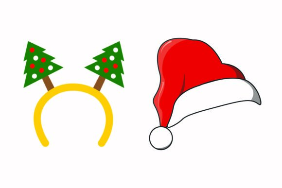 Christmas Hat Party Illustration Vectors
