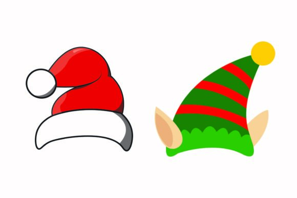 Christmas Hat Santa Headdress Vectors Illustrations
