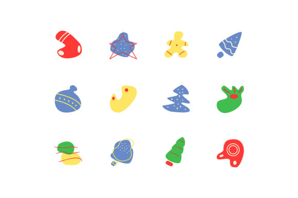 Christmas Holiday Abstract Element Set for Modern Branding