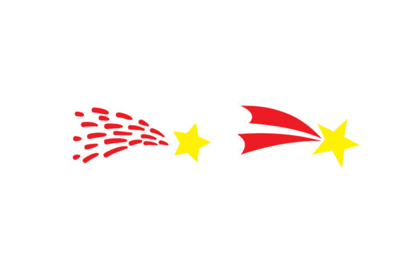 Christmas Shooting Stars Set Vector for Festive Branding