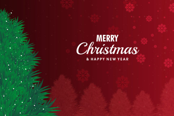 Christmas Snowflake and Tree Illustrations