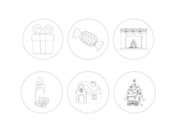 Christmas Tree Outline Bundle: A Versatile Illustration for Branding