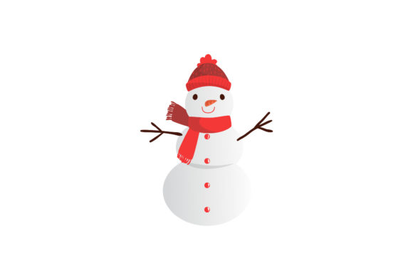 Christmas Vector Snowman Illustration