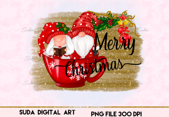Cute Christmas Bleach Sublimation Illustrations