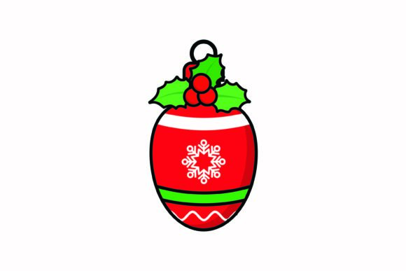 Lamp Red Christmas Icon Illustrations