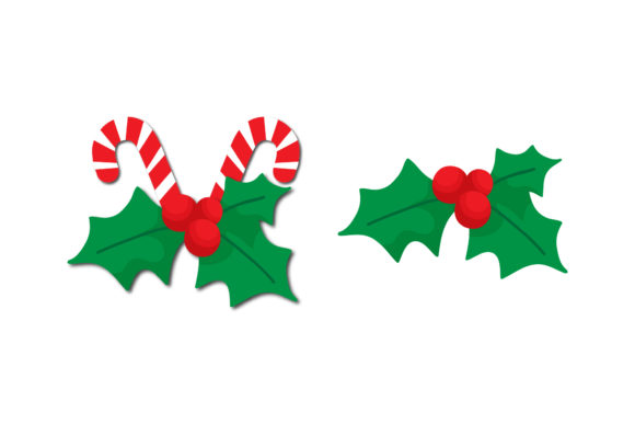 Mistletoe Set Christmas Vector Asset